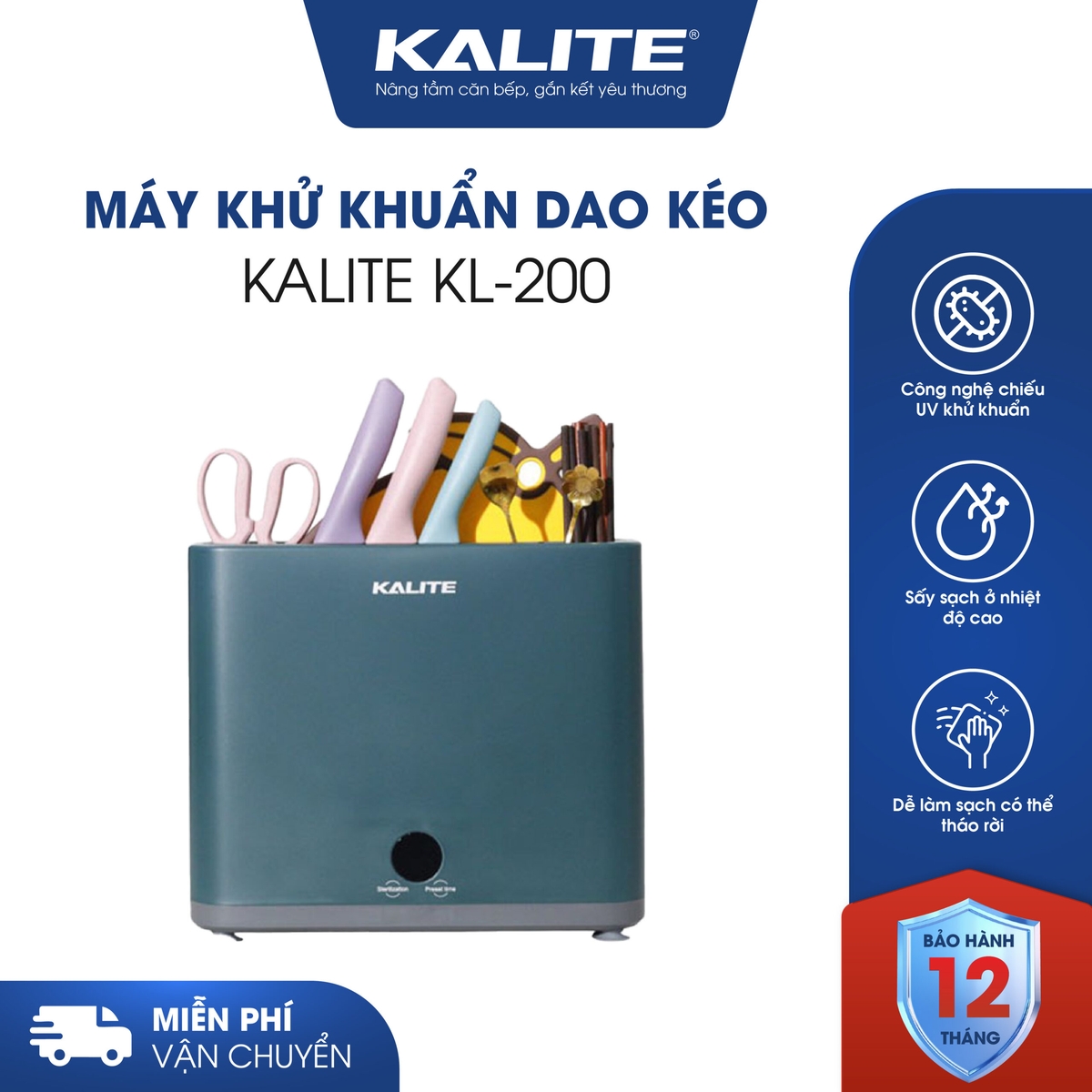 Máy khử khuẩn dao kéo KALITE KL-200 công nghệ chiếu UV
