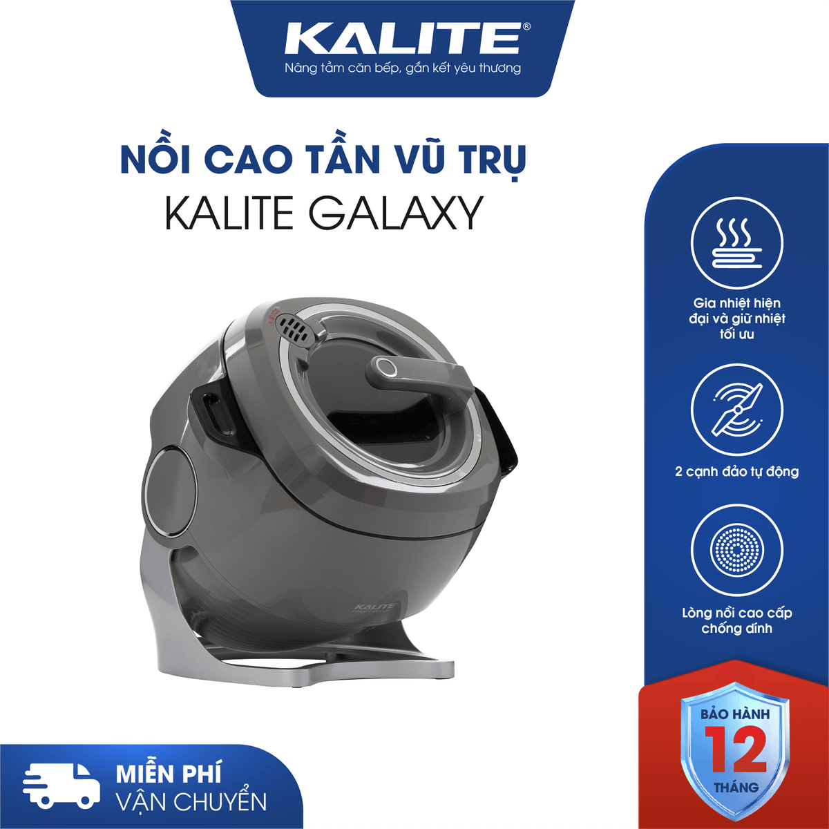 Nồi cao tần vũ trụ KALITE GALAXY, tất cả trong một