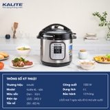 Nồi áp suất điện KALITE KL-636 đa năng 5in1, dung tích 6L - Ảnh 2