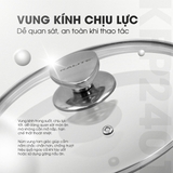 Chảo rán inox liền khối KALITE KFP2401 - Vung kính chịu lực - Ảnh 12