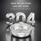 Bộ nồi chảo inox liền khối cán rời Kalite Lumia KCS568 công nghệ vân vảy cá - Ảnh 4