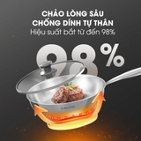 Chảo inox 304 lòng sâu Kalite KWP2501 chống dính chống xước - Ảnh 3