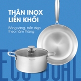 Bộ nồi chảo inox KALITE ECO Dual, inox 304, 3 lớp bắt từ tốt - Ảnh 2