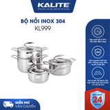 Bộ nồi nguyên khối inox 304 Tripro Kalite KL999 siêu bền - Ảnh 1