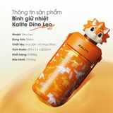 Bình giữ nhiệt trẻ em Kalite DINO LEO - 354ml, inox 304, giữ nhiệt 12h - Ảnh 9