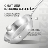Chảo rán inox liền khối KALITE KFP2401 - Vung kính chịu lực - Ảnh 2