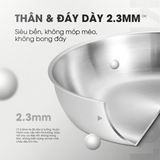 Chảo rán inox liền khối KALITE KFP2401 - Vung kính chịu lực - Ảnh 4