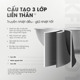 Chảo rán inox liền khối KALITE KFP2401 - Vung kính chịu lực - Ảnh 3
