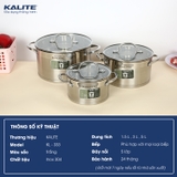 Bộ 3 nồi inox 304 KALITE KL-333 cao cấp đáy 5 lớp - Ảnh 2