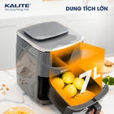 Nồi chiên hơi nước KALITE STEAM 7 chiên hấp 2 trong 1, dung tích 7 lít - Ảnh 5
