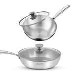 Bộ 2 chảo inox KALITE Dual Lux, dẫn nhiệt nhanh, thiết kế sang trọng - Ảnh 1
