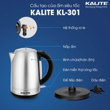 Ấm đun siêu tốc KALITE KL-301 dung tích 1,7 lít - Ảnh 3