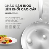 Chảo rán inox liền khối cao cấp KALITE KFP2603 - Size 26cm - Ảnh 2