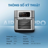 Nồi chiên không dầu KALITE Air Pro, dung tích 12L, khoang inox 304 - Ảnh 6
