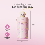 Bình giữ nhiệt trẻ em Kalite DINO PINKY - 354ml, inox 304 giữ nhiệt 12h - Ảnh 3