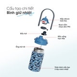 Bình giữ nhiệt trẻ em Kalite SHARK - 354ml, inox 304 giữ nhiệt 12h - Ảnh 9