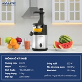 Máy ép chậm Kalite KSJ4412 động cơ đảo chiều ép kiệt bã - Ảnh 9