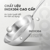 Chảo rán inox liền khối cao cấp KALITE ECO24, inox 304, đáy 3 lớp - Ảnh 3