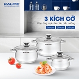 Bộ 3 nồi KALITE KL351 Inox 304 an toàn cho sức khỏe - Ảnh 5