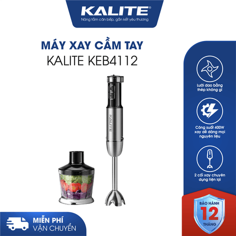 Máy xay cầm tay Kalite KEB4112 thiết kế nhỏ gọn 12+1 cấp tốc độ