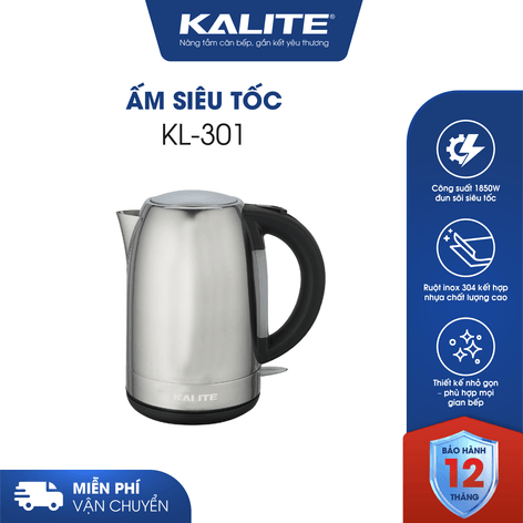 Ấm đun siêu tốc KALITE KL-301 dung tích 1,7 lít