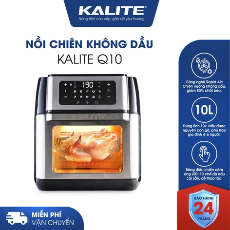 Nồi chiên không dầu KALITE Q10 10 lít, trục xiên quay, nhiều phụ kiện