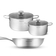 Bộ nồi chảo inox liền khối KALITE ECO Trio, inox 304 an toàn ,3 lớp bắt từ tốt - Ảnh 1